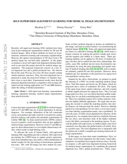 Self-Supervised Alignment Learning for Medical Image Segmentation