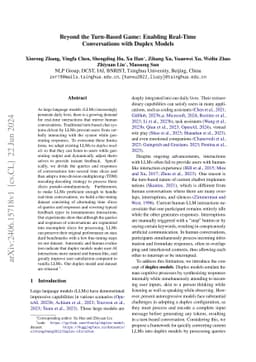 Beyond the Turn-Based Game: Enabling Real-Time Conversations with Duplex
  Models