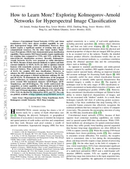 How to Learn More? Exploring Kolmogorov-Arnold Networks for
  Hyperspectral Image Classification