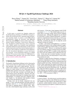 HCQA @ Ego4D EgoSchema Challenge 2024