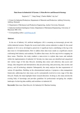 Data Issues in Industrial AI System: A Meta-Review and Research Strategy