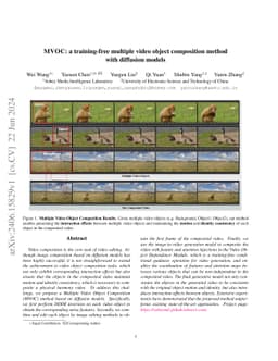 MVOC: a training-free multiple video object composition method with
  diffusion models