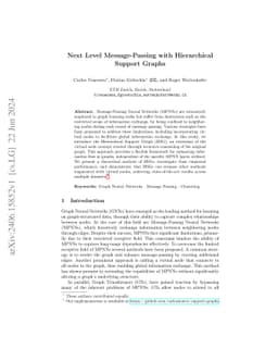 Next Level Message-Passing with Hierarchical Support Graphs