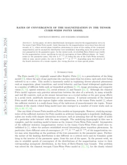 Rates of Convergence of the Magnetization in the Tensor Curie-Weiss
  Potts Model