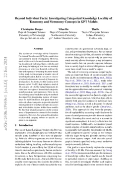 Beyond Individual Facts: Investigating Categorical Knowledge Locality of
  Taxonomy and Meronomy Concepts in GPT Models