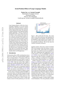 Serial Position Effects of Large Language Models