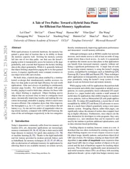 A Tale of Two Paths: Toward a Hybrid Data Plane for Efficient Far-Memory
  Applications
