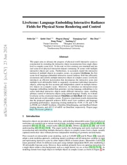 LiveScene: Language Embedding Interactive Radiance Fields for Physical Scene Rendering and Control