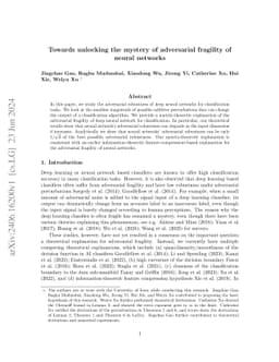 Towards unlocking the mystery of adversarial fragility of neural
  networks