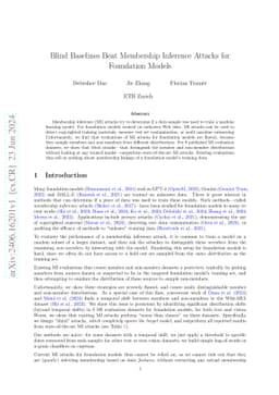 Blind Baselines Beat Membership Inference Attacks for Foundation Models