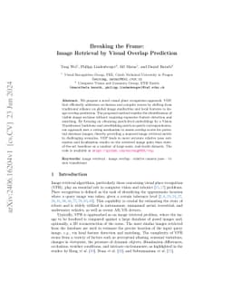 Breaking the Frame: Image Retrieval by Visual Overlap Prediction
