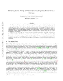 Learning-Based Heavy Hitters and Flow Frequency Estimation in Streams