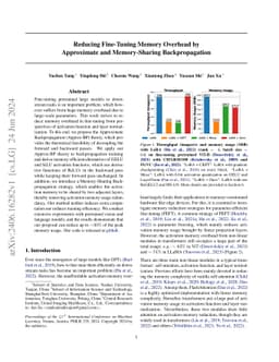 Reducing Fine-Tuning Memory Overhead by Approximate and Memory-Sharing
  Backpropagation