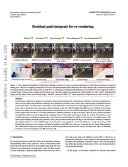 Residual path integrals for re-rendering