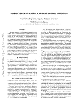 Modelled Multivariate Overlap: A method for measuring vowel merger
