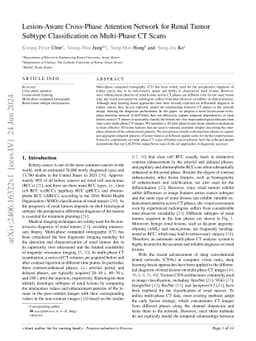 Lesion-Aware Cross-Phase Attention Network for Renal Tumor Subtype
  Classification on Multi-Phase CT Scans