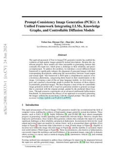 Prompt-Consistency Image Generation (PCIG): A Unified Framework
  Integrating LLMs, Knowledge Graphs, and Controllable Diffusion Models