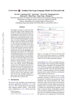 UniCoder: Scaling Code Large Language Model via Universal Code