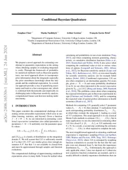 Conditional Bayesian Quadrature