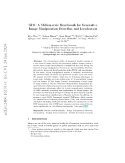 GIM: A Million-scale Benchmark for Generative Image Manipulation Detection and Localization