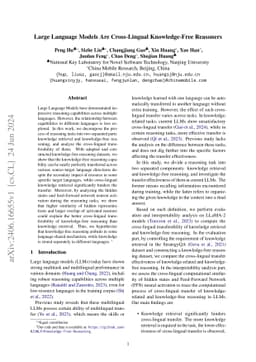 Large Language Models Are Cross-Lingual Knowledge-Free Reasoners