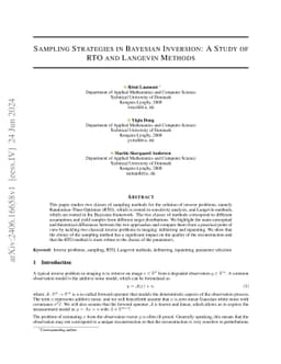 Sampling Strategies in Bayesian Inversion: A Study of RTO and Langevin
  Methods