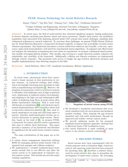 STAR: Swarm Technology for Aerial Robotics Research