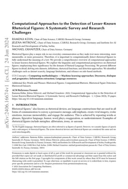 Computational Approaches to the Detection of Lesser-Known Rhetorical
  Figures: A Systematic Survey and Research Challenges
