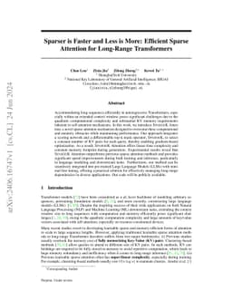 Sparser is Faster and Less is More: Efficient Sparse Attention for
  Long-Range Transformers