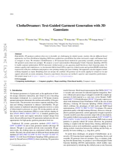 ClotheDreamer: Text-Guided Garment Generation with 3D Gaussians