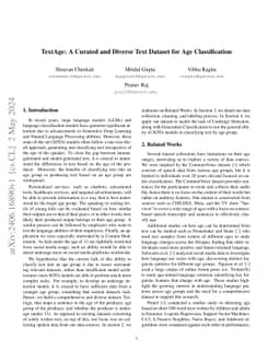 TextAge: A Curated and Diverse Text Dataset for Age Classification