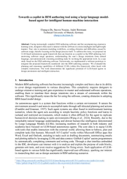 Towards a copilot in BIM authoring tool using a large language
  model-based agent for intelligent human-machine interaction