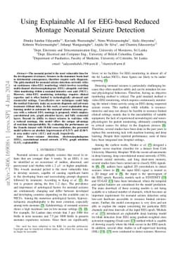 Using Explainable AI for EEG-based Reduced Montage Neonatal Seizure
  Detection