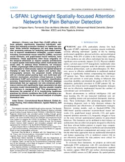 L-SFAN: Lightweight Spatially-focused Attention Network for Pain
  Behavior Detection