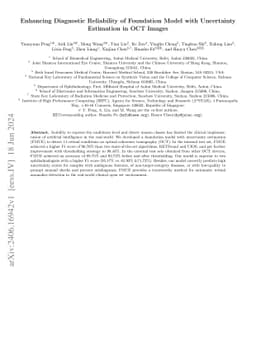 Enhancing Diagnostic Reliability of Foundation Model with Uncertainty
  Estimation in OCT Images