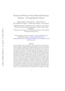Present and Future of AI in Renewable Energy Domain : A Comprehensive
  Survey