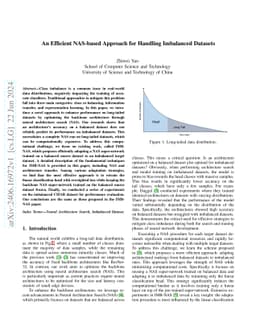 An Efficient NAS-based Approach for Handling Imbalanced Datasets