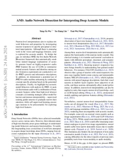 AND: Audio Network Dissection for Interpreting Deep Acoustic Models