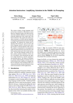Attention Instruction: Amplifying Attention in the Middle via Prompting