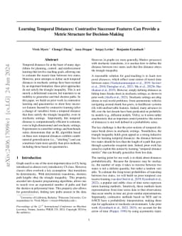 Learning Temporal Distances: Contrastive Successor Features Can Provide a Metric Structure for Decision-Making