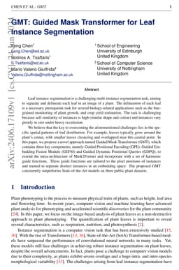 GMT: Guided Mask Transformer for Leaf Instance Segmentation