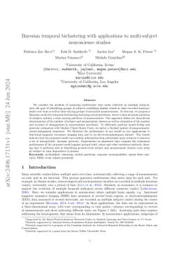 Bayesian temporal biclustering with applications to multi-subject
  neuroscience studies