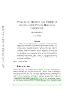 Peirce in the Machine: How Mixture of Experts Models Perform Hypothesis
  Construction