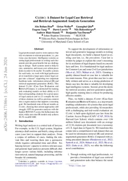CLERC: A Dataset for Legal Case Retrieval and Retrieval-Augmented
  Analysis Generation