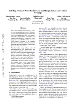 Detecting Frames in News Headlines and Lead Images in U.S. Gun Violence
  Coverage