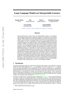 Large Language Models are Interpretable Learners