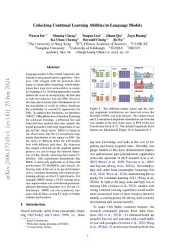 Unlocking Continual Learning Abilities in Language Models
