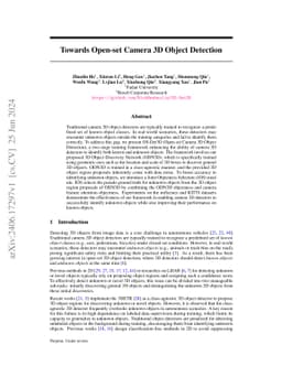 Towards Open-set Camera 3D Object Detection