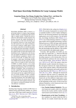 Dual-Space Knowledge Distillation for Large Language Models