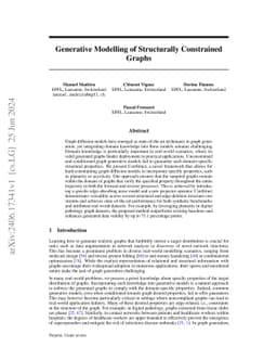 Generative Modelling of Structurally Constrained Graphs